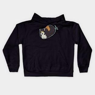 Catloaf: Rye Swirl (Tuxedo, L variant) Kids Hoodie